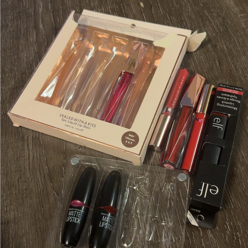 Vibrant Lipstick Collection with Red and Pink Shades